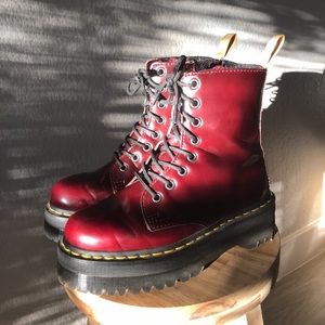🍒Dr. Martens Cherry Vegan Jadon Boot🍒